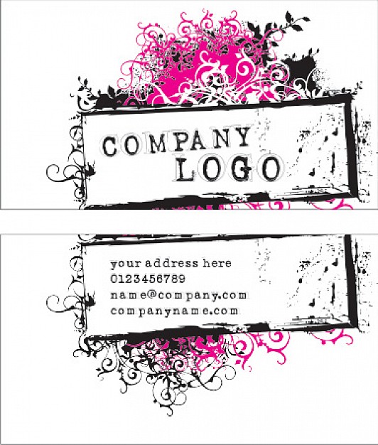 swirly business company card