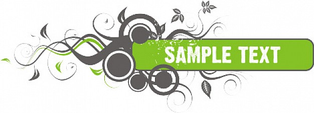 swirly frame for banner template