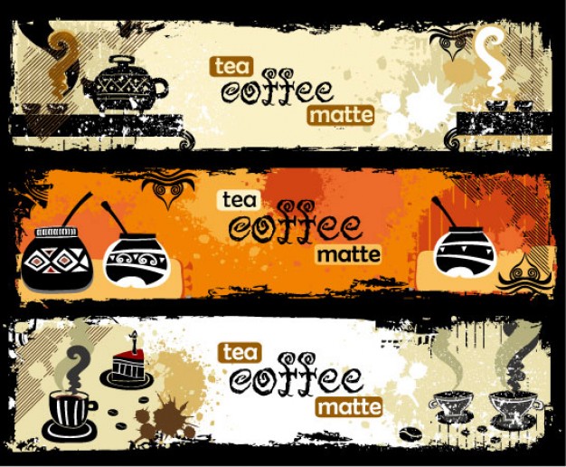 tea and coffee theme banner material for coffee cover design