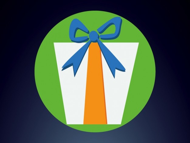Logo stylized Shopping gift box present logo about Christmas Birthday
