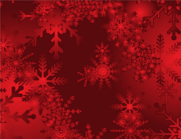 abstract christmas snow in red style