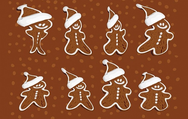 brown gingerbread cookies pattern about Christmas Cook