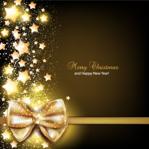 Chocolate gold Ribbon ribbon greeting design about Christmas card design