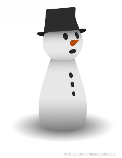 Christmas adorable holiday snowman sculpture with black hat