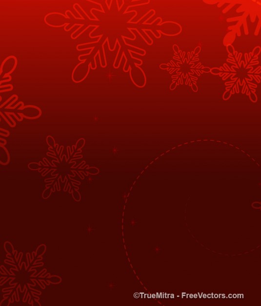 Christmas card design material that red bokeh with snowflakes abstract background