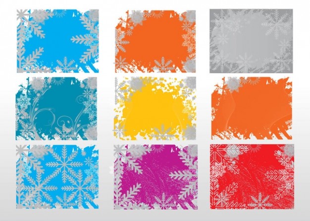 christmas color plate backgrounds in watercolor