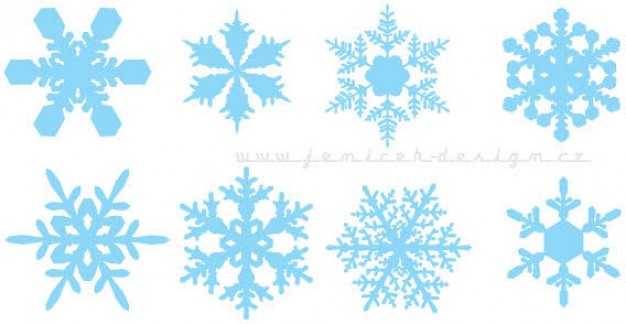 Christmas design elements set of snowflakes about winter Snowflake