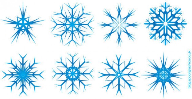 Christmas eight Snowflake blus snowflakes about Holidays material