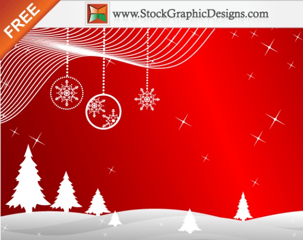 Christmas freebie Yule winter red background with christmas trees about Christmas Winter solstice