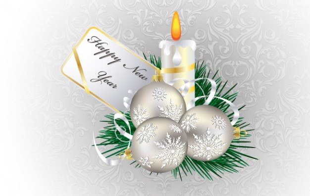 Christmas Holiday and new year candle illustration about Pine New Year