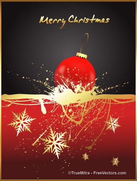 Christmas Holiday ball with golden ink design background about Snowflake Christmas firework