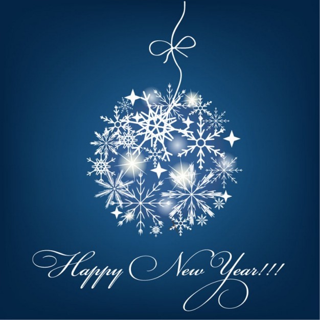Christmas Holiday ball with snowflakes graphic with blue background about Shopping decoration