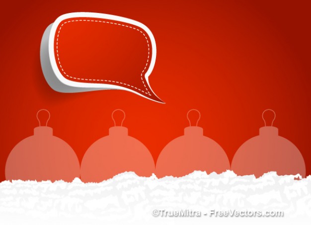 Christmas holiday lablel with dialog box about Opinions Christmas red