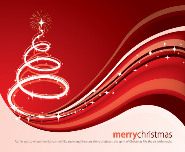 Christmas holiday magic card about Christmas tree Christ