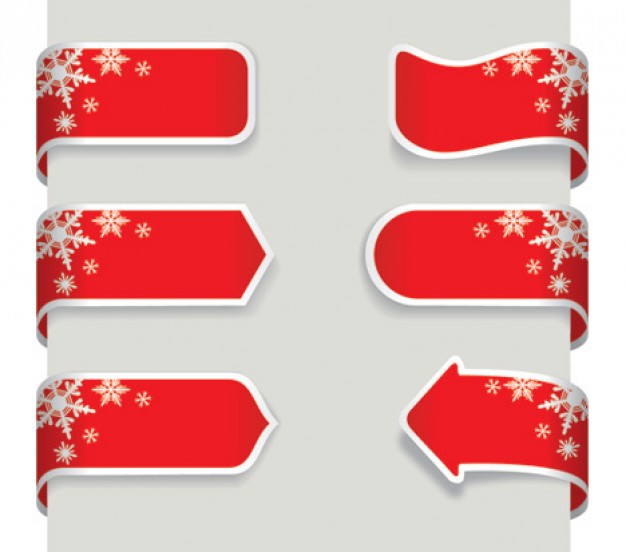 Christmas Holiday ribbon banner about snowflakes Opinions craft