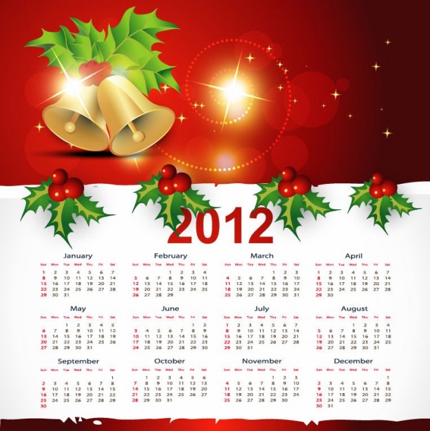 Christmas holiday style calendar graphic about Snowflake Do it yourself