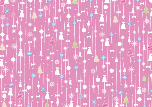 christmas pattern with pink background illustration