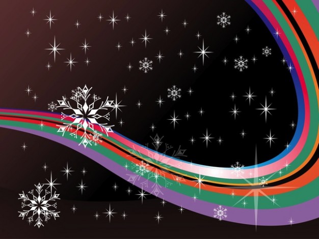 Christmas rainbow Color with snowflakes chocolate colorful background