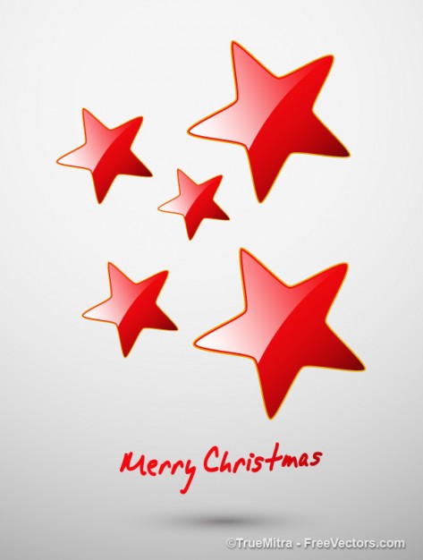 Christmas red Holiday christmas stars greeting card about Christmas Shopping