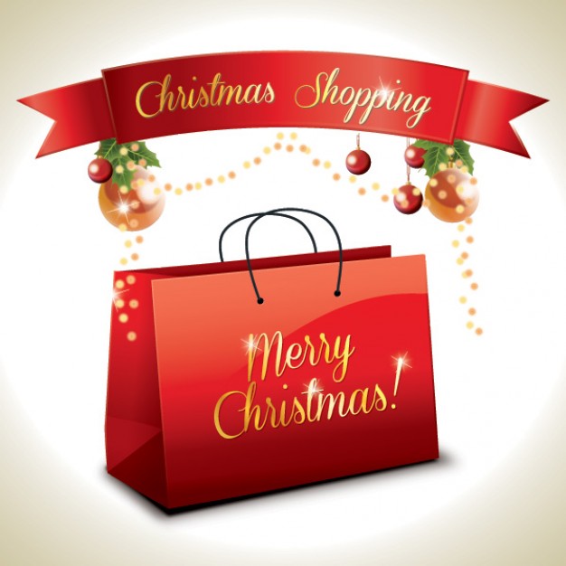 christmas shopping gift box about merry Christmas