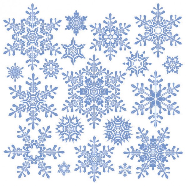 Christmas Snowflake variety of snowflake material about winter elements