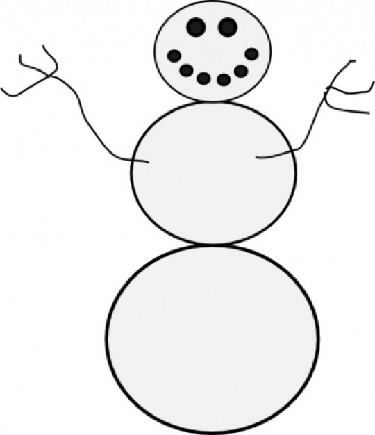 Christmas snowman doodle about Arts Santa Claus