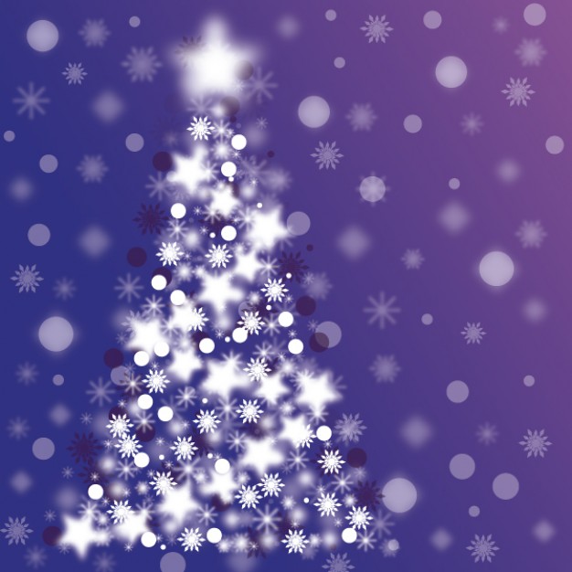 Christmas sparkle christmas tree about Holiday Santa Claus and purple background