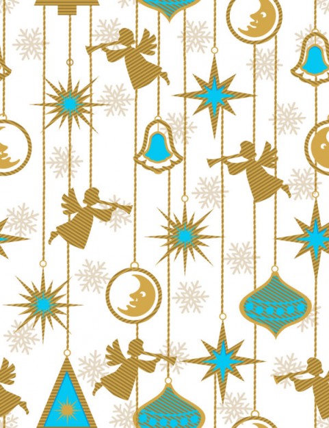 Christmas style shade exquisite cartoon pattern background about angel bell