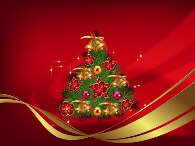 Christmas tree about Santa Claus Holiday card