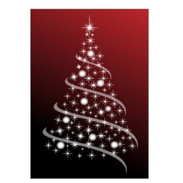 Christmas tree abstract with rose red background about Holiday Decorations and Props