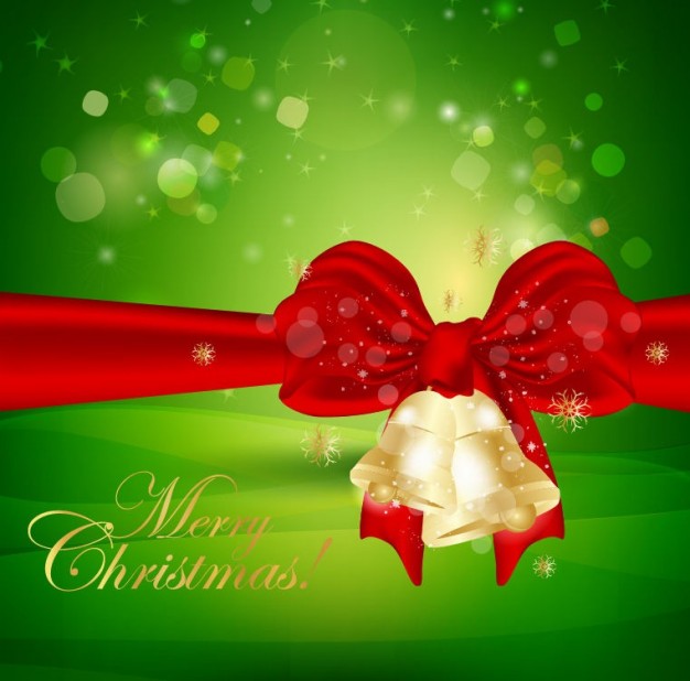 Christmas tree background with bells about Jingle bell Holiday