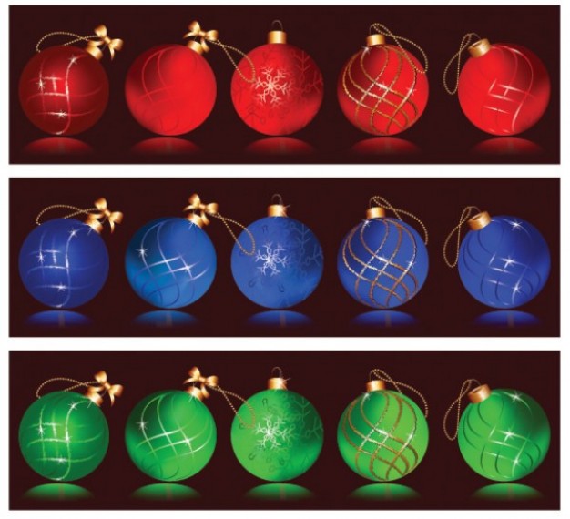 Christmas tree ornamental balls set about ornament holiday