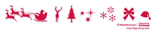 Christmas xmas Santa Claus elements santa claus christmas tree snowflake star bow