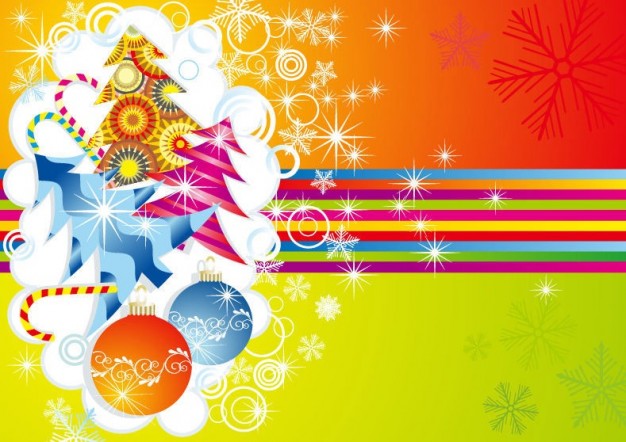 Christmas xmas Yule card illustration about Santa Claus Christmas balls lines
