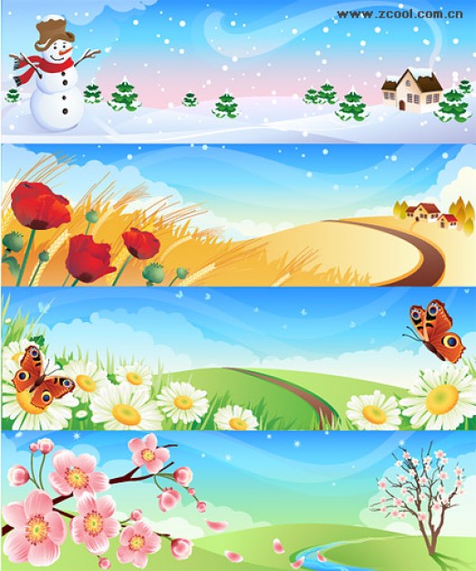 Chrysanthemum spring Texas and summer autumn winter scenery material about Christmas landscape