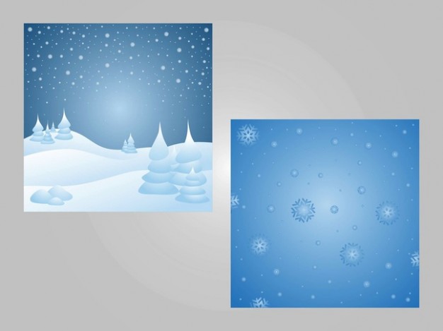 clear blue winter graphics with snowflakes