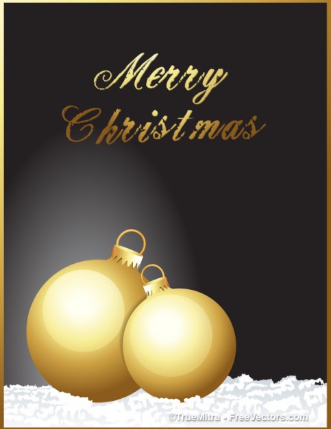 decorative golden balls with dark grey background for christmas