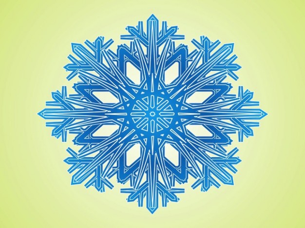 geometric snowflake cold decoration with light green background