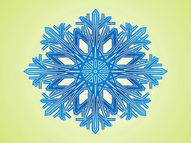 geometric snowflake cold decoration with light green background