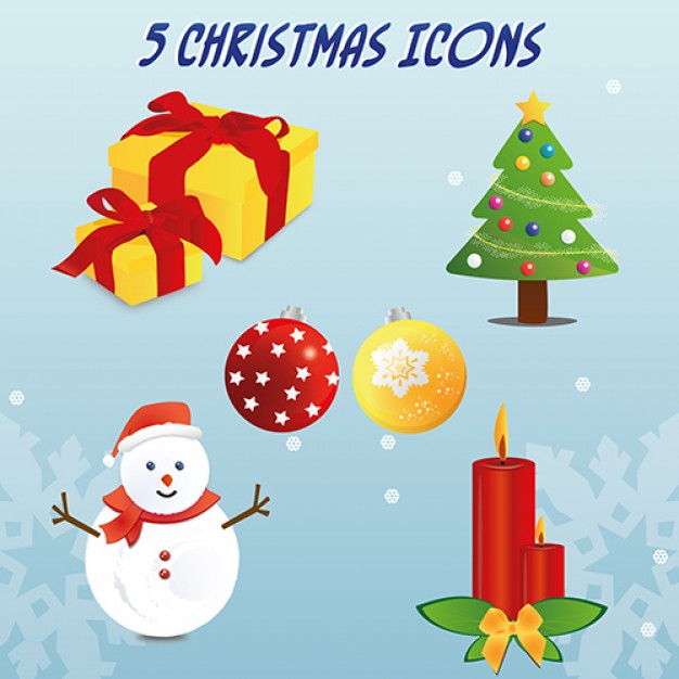 gift box tree balls snowman christmas icons over light blue