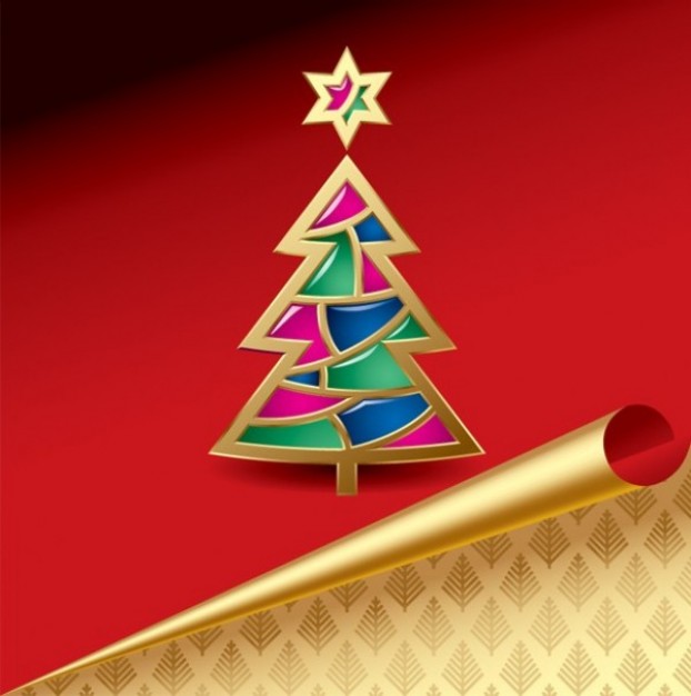 Glass abstract Christmas tree glass christmas tree background set about Stained glass