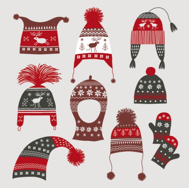 Glove winter Clothing hats gloves in red and gray about Shopping Accessories