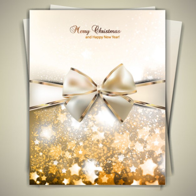 Greeting card gold Christmas greeting card design about Stationery cover design