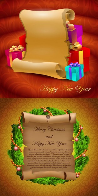 Greeting card parchment Shopping greeting cards and gifts material about Gift Christmas