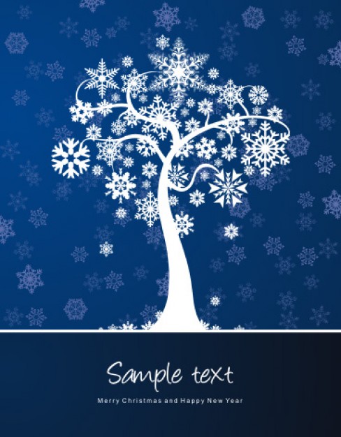 Greeting card with winter Christmas tree card about Christmas card