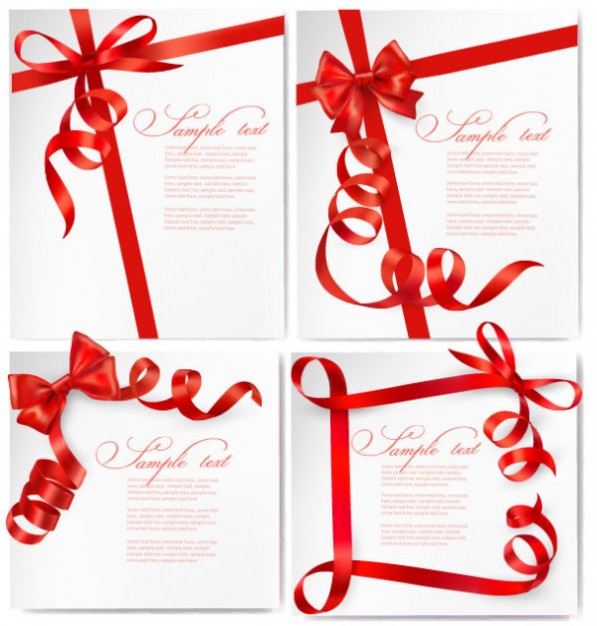 Lace card Craft vectors with red laces about Ribbon Arts cover