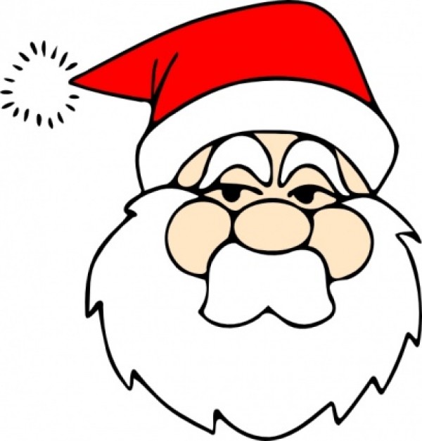 Line art santa head Art line art clip about Graphics Visual Arts