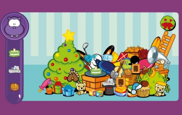 lovely christmas theme cowco cartoon character material