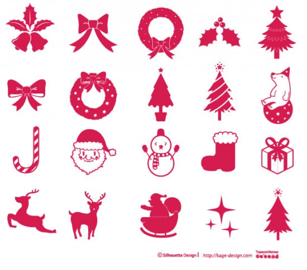 pink Santa Claus xmas Christmas elements about Holiday Jingle Bells