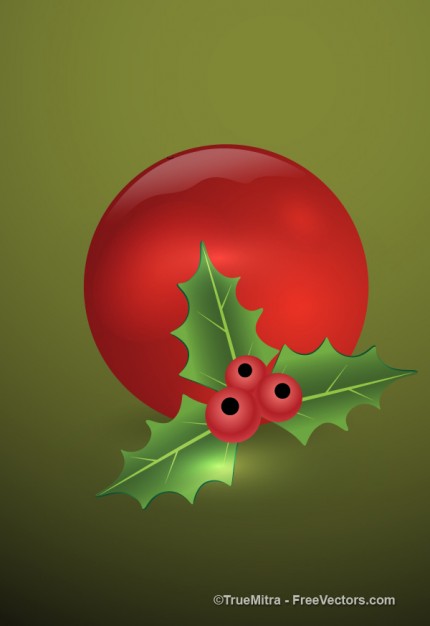 red christmas element with green yellow background